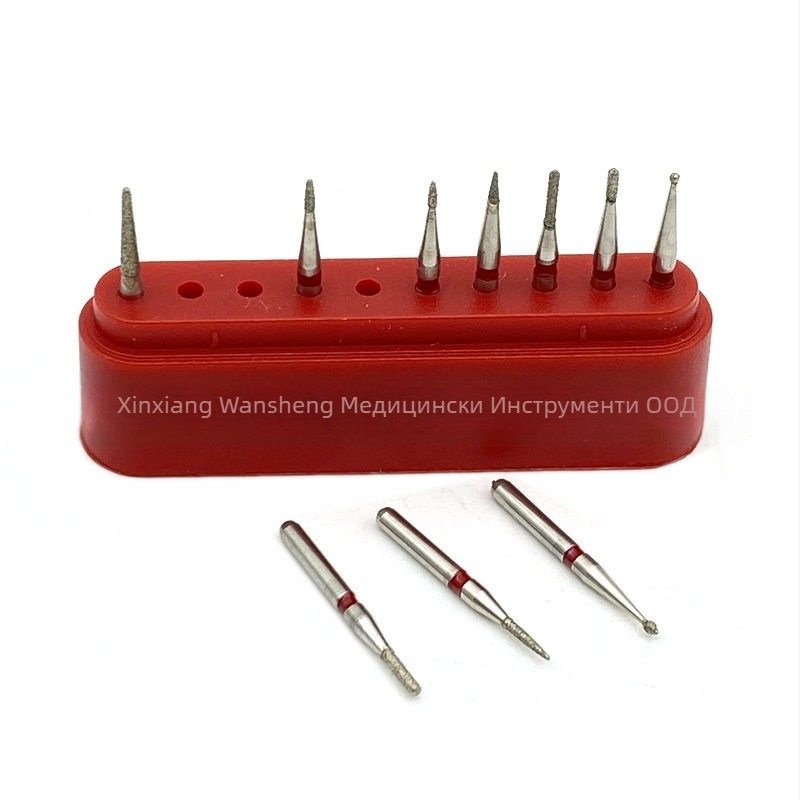 Комплект високоскоростни стоматологични борове със глави за полиране и шлифовка, 10 бр./кутия, за възрастни
