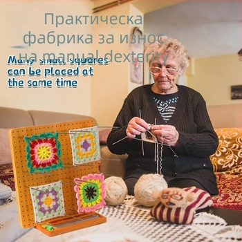 Дъбово дървено квадратно плетене с кука, ръчна изработка, мат за тъкане, марка Cherry, модерен минималистичен стил, може да се персонализира с гумирано дърво или бамбукова дъска, категория: Други дървени изделия.