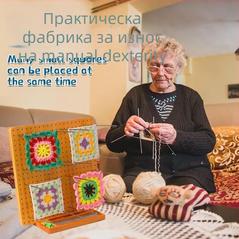 Дъбово дървено квадратно плетене с кука, ръчна изработка, мат за тъкане, марка Cherry, модерен минималистичен стил, може да се персонализира с гумирано дърво или бамбукова дъска, категория: Други дървени изделия.