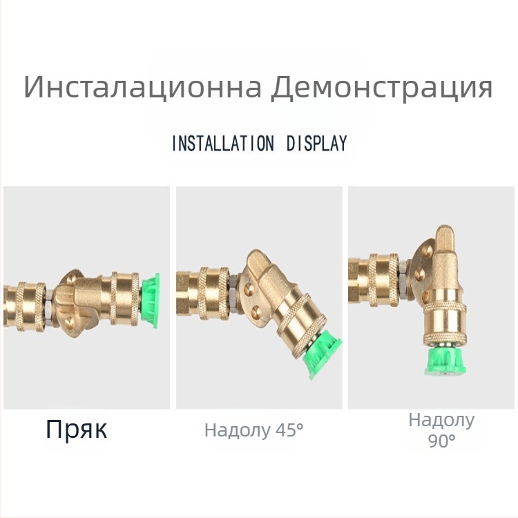 Високонапорна водоструйка с 7-стъпково регулиране, 5-степенен ъглов адаптер, чист мед, 4500 psi