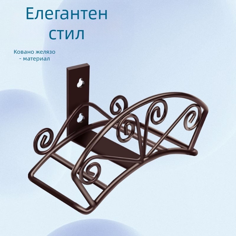 Железен държач за маркуч за градина – стенен организатор за двор