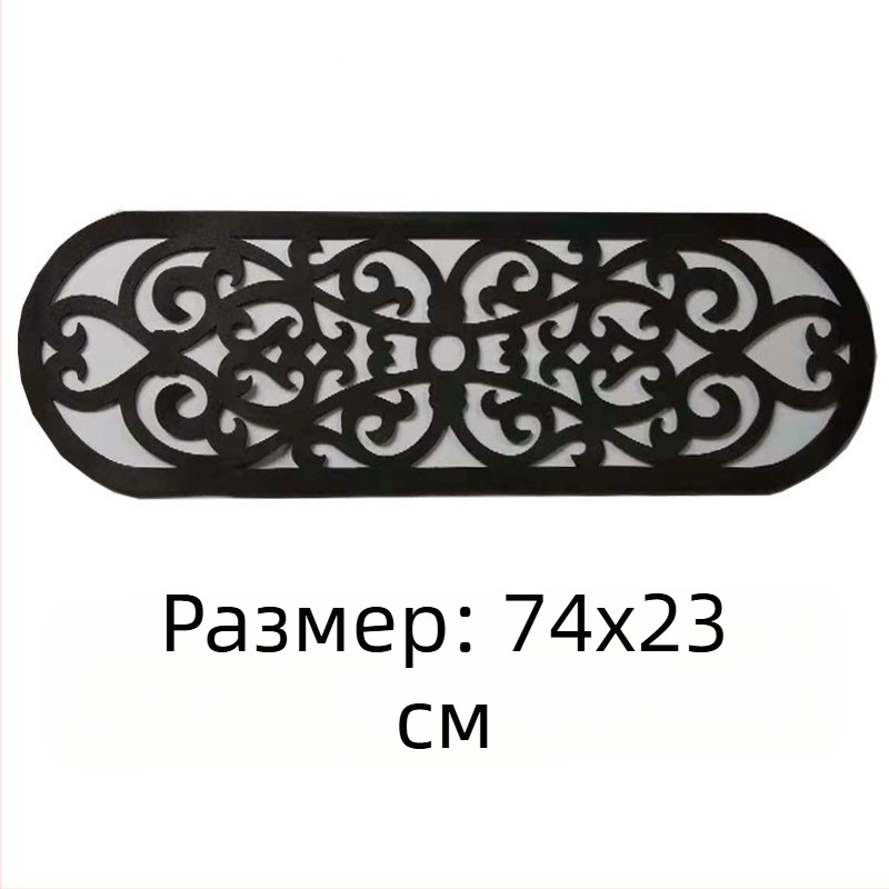 Гумен стълбищен мат с геометричен модел, квадратна форма, модерен стил