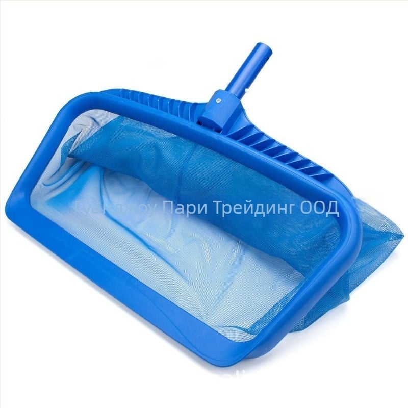 Мрежа за листа за басейн с телескопична дръжка — усилена конструкция за дълбоки води, почистване на отпадъци