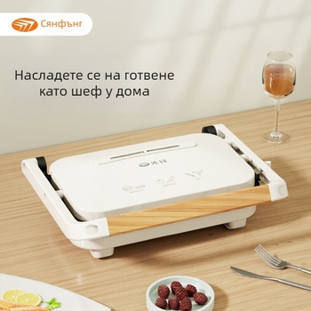 Pioneer електрически тиган за палачинки и сандвичи SE23D07 - двустранно нагряване, механично управление, 220V, 1200W