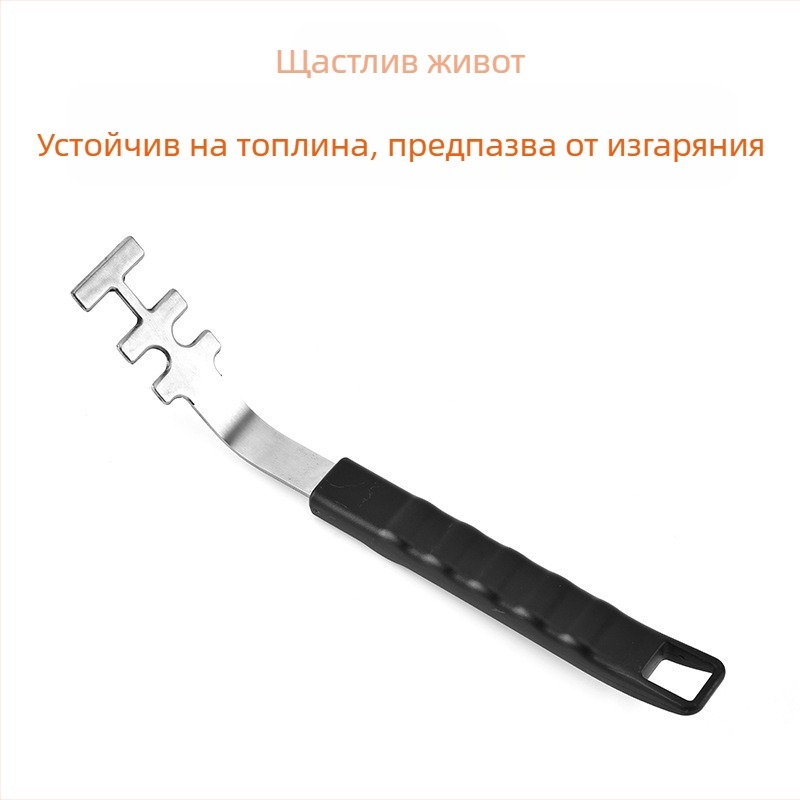Държач за издърпване на фурна решетка от неръждаема стомана | модерен минималистичен дизайн | за безопасно боравене с горещи решетки