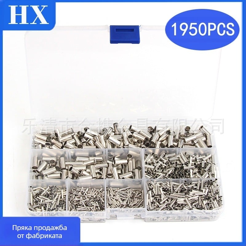 Терминален комплект с тръбнотипни голи терминали, модел HX0100690, 1950 бр., медни контакти с калайово покритие