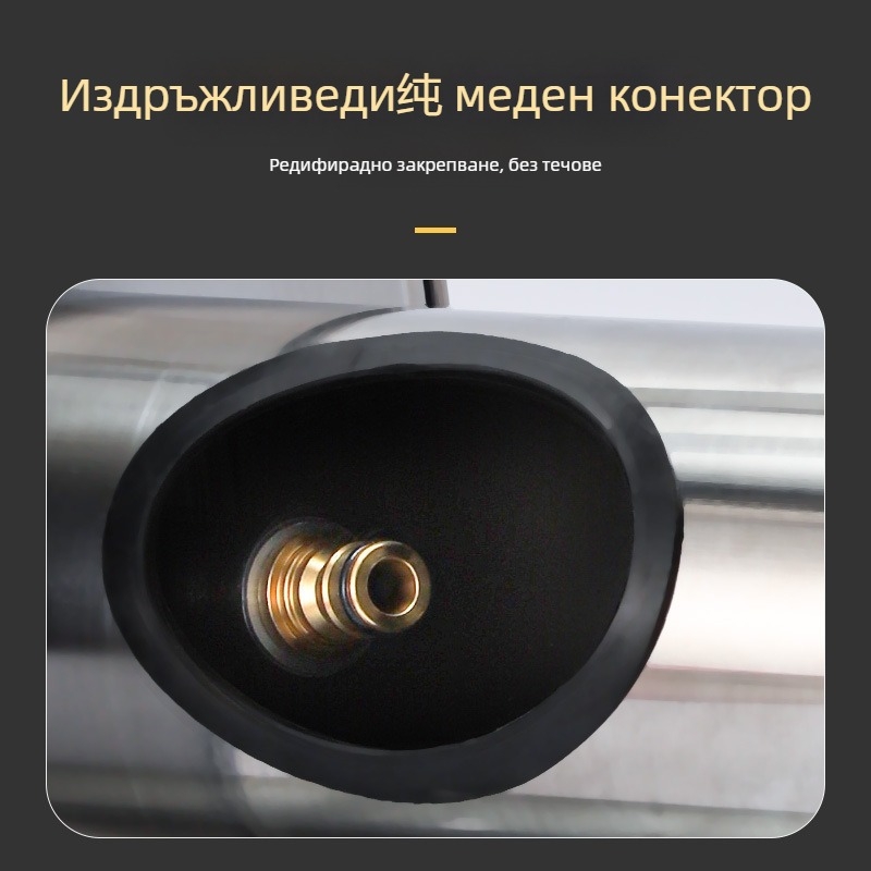 Hongfan Държач за маркуч от неръждаема стомана с автоматичен навивач, висящ монтаж за градина и дома