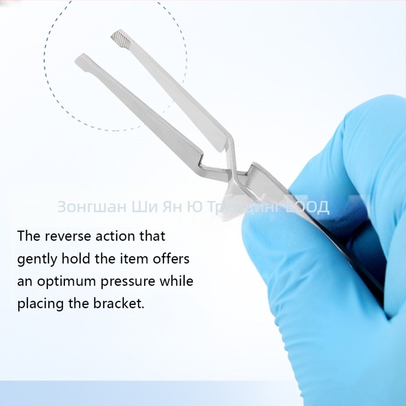 Ортодонтски пинсети с клип за формиране, дръжка и върхове от неръждаема стомана