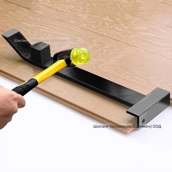 Плосък лост за дървен под, модел SL-042, въглеродна стомана, край: кръгъл и плосък, с персонализация