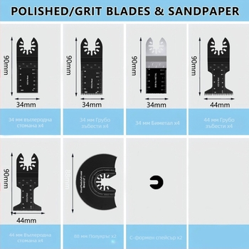 Tori универсален комплект режещи дискове за електрически инструменти – високовъглеродна стомана