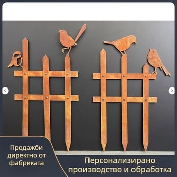Градински метални декоративни птици за ограда и ландшафт (Материал: Метал; Категория: Животни; Приложими сценарии: Дом, Градина, Площад; Опаковка: PP пакет)