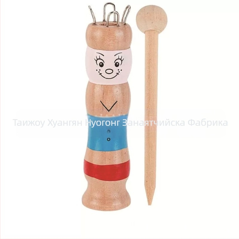 Дървен DIY комплект за ръчно плетене на кукли — Nogong, орнаменти
