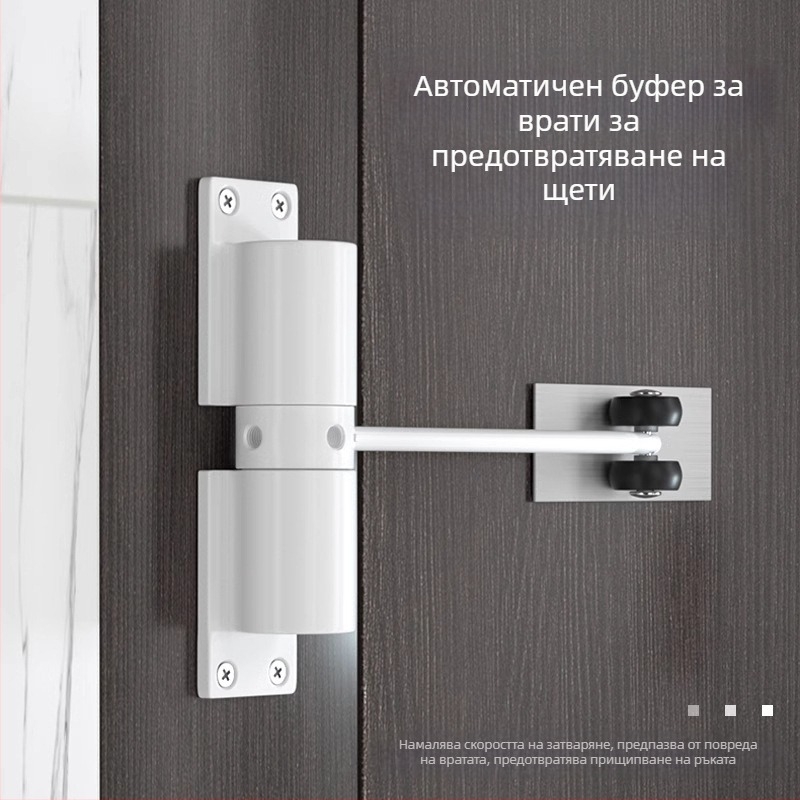 Кръгъл автоматичен затварящ механизъм за врати с тихо затваряне, механизъм за отскок и буфер против сблъсък