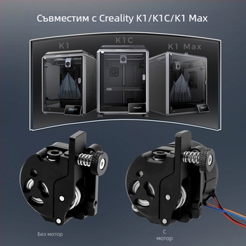 Chuangxiang K1 екструдер — комплект за надграждане за K1C, K1Max и V3 Plus — пълен метален двоен зъбен механизъм