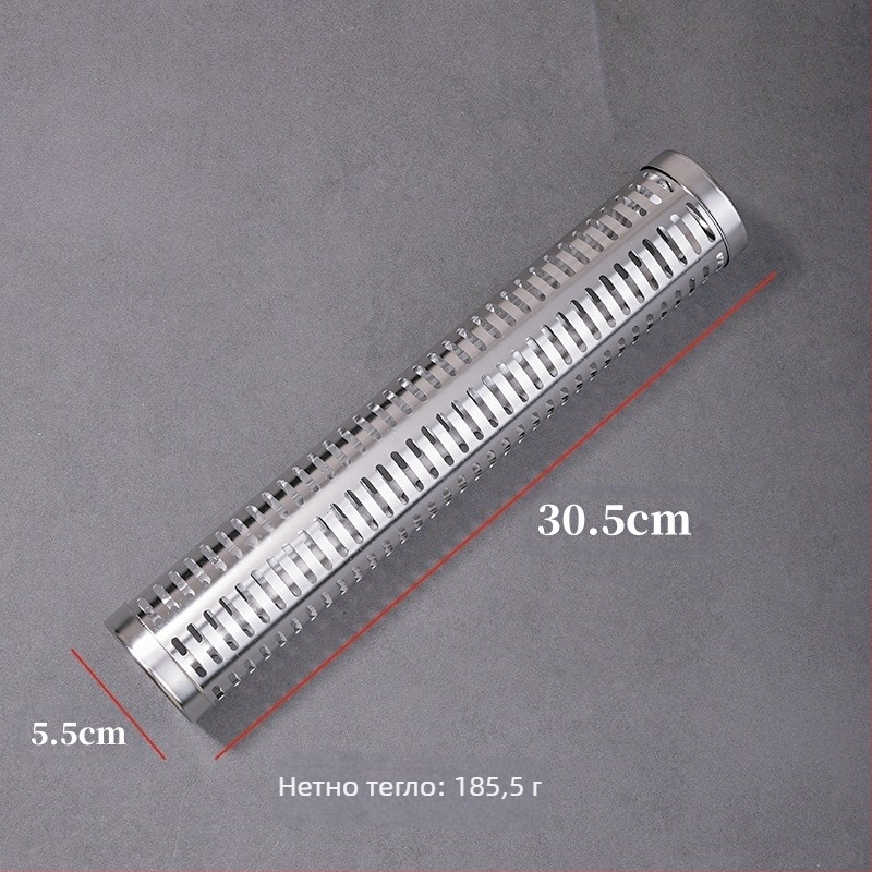 Тръба за пушене за барбекю от неръждаема стомана, многократно използваема, с възможност за печат на лого; марка HEGNMING-MADE