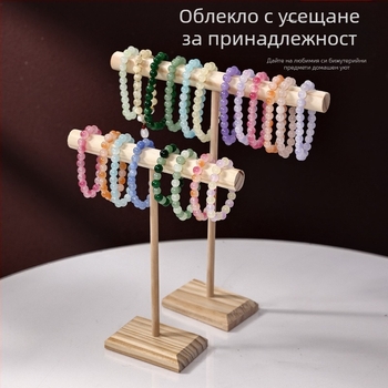 Дисплейна стойка за бижута с мъниста - Метална, артистичен стил, пролет 2025