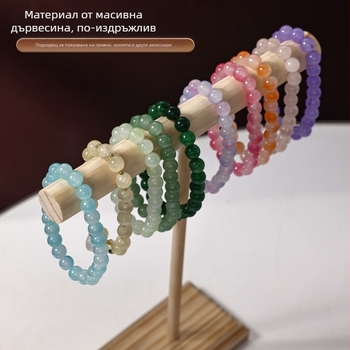 Дисплейна стойка за бижута с мъниста - Метална, артистичен стил, пролет 2025