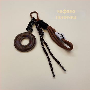 Талисман за чанта с форма на поничка и плодова шарка, нейлонова висулка за чанти, стил: национален тренд и нов стил (Нейлон; Плодова шарка; Стил: Национален тренд и нов стил; Сезон: Зима 2024)