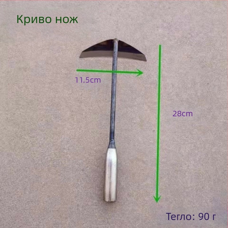 Плевелно устройство с колела, предно тласкане и задно дърпане, ръчно плевене, куха конструкция, за царевица и зеленчукови полета