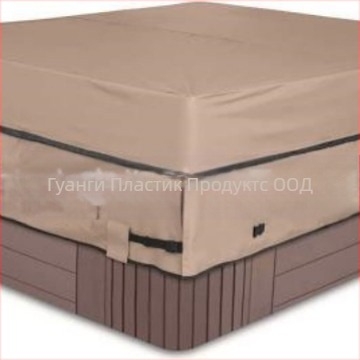 Покривало за външна SPA вана, прахозащита и водоустойчиво, полиестер 90% с PVC подплата, персонализирана обработка, едночастично изпълнение, модерен минималистичен стил