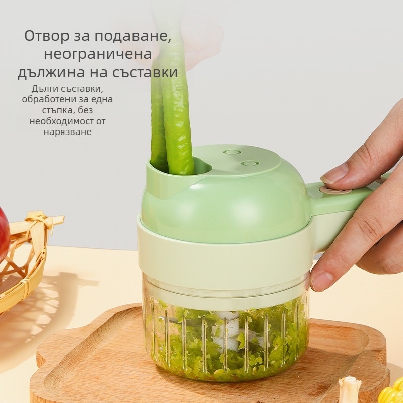 Гатлинг електрически ръчен кухненски робот за зеленчуци и чесън, мултифункционален, капацитет 1–3 л, ≤36 V, 10000–19999 об./мин, 2 остриета, напълно автоматичен