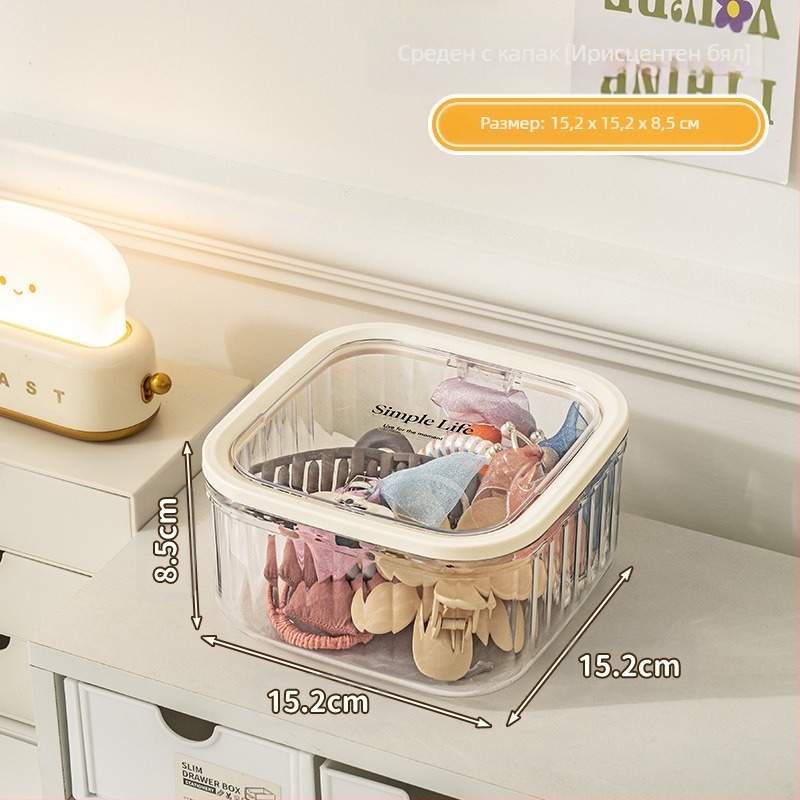 Libo пластмасова кутия за детски аксесоари за коса – голям капацитет, модерен минималистичен стил, пусната през 2024 г.