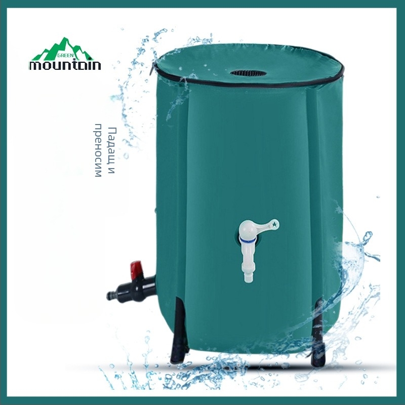 PVC сгъваема кофа за събиране на дъждовна вода, марка Green Mountain, материал: PVC щипкова мрежа, 3,5 кг