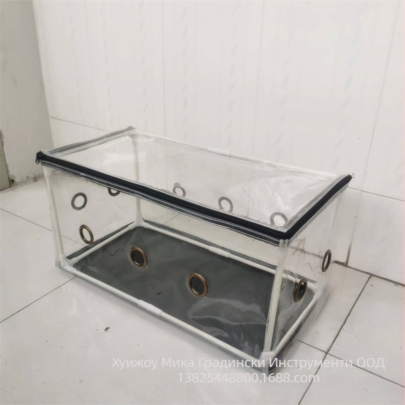 Из isolирана кутия за отглеждане на гъби, PVC капак и рамка от фибростъкло за вътрешна оранжерия