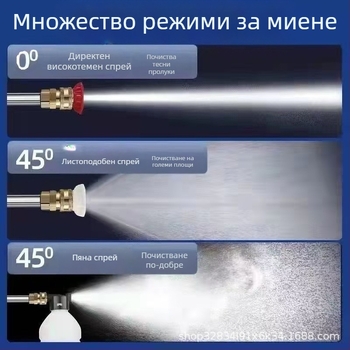 Jinbodi безжична машина за измиване на автомобили, преносима високопресна пръскачка с литиева батерия, 30 bar, обхват на пръскане 6 м, подходяща за миене на автомобили, поливане на растения и пръскане с пестициди