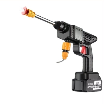 Jinbodi безжична машина за измиване на автомобили, преносима високопресна пръскачка с литиева батерия, 30 bar, обхват на пръскане 6 м, подходяща за миене на автомобили, поливане на растения и пръскане с пестициди