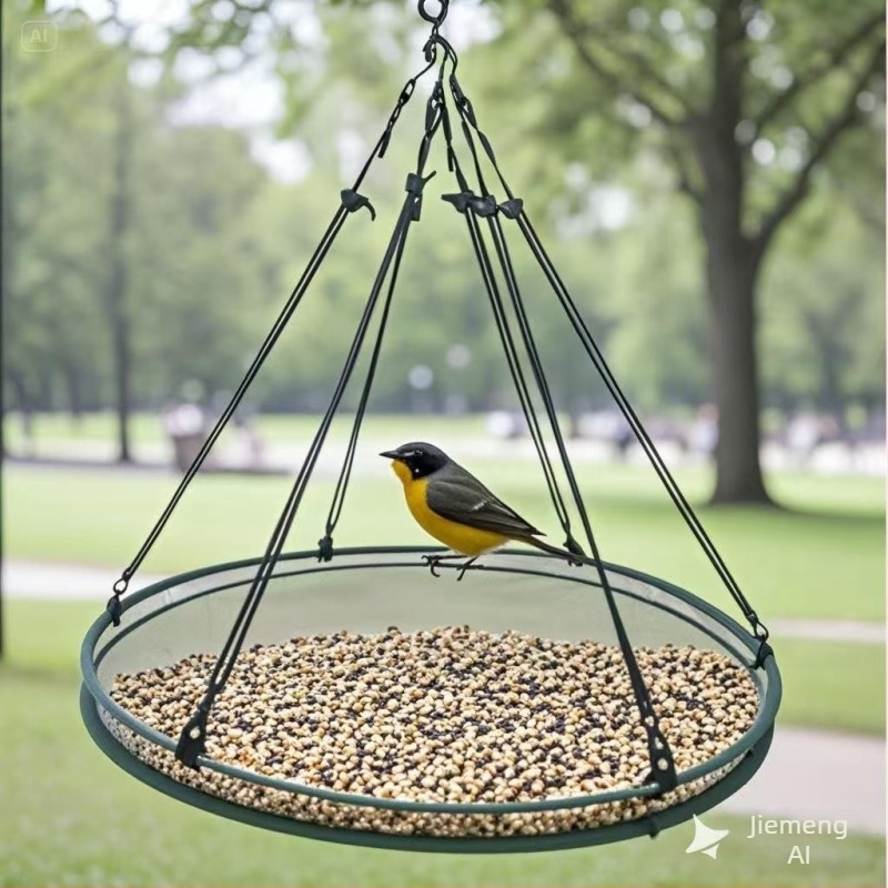 Мрежеста чанта за хранене на птици – Haomin, кръгла, разглобяема, 282 г