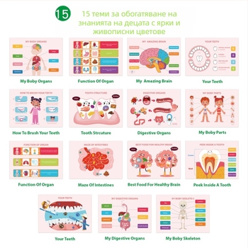 Монтесори занимателна книга за деца — хартиен материал; персонализируема по чертежи; за възраст 4–6 години; илюстрирана книга за ранно образование