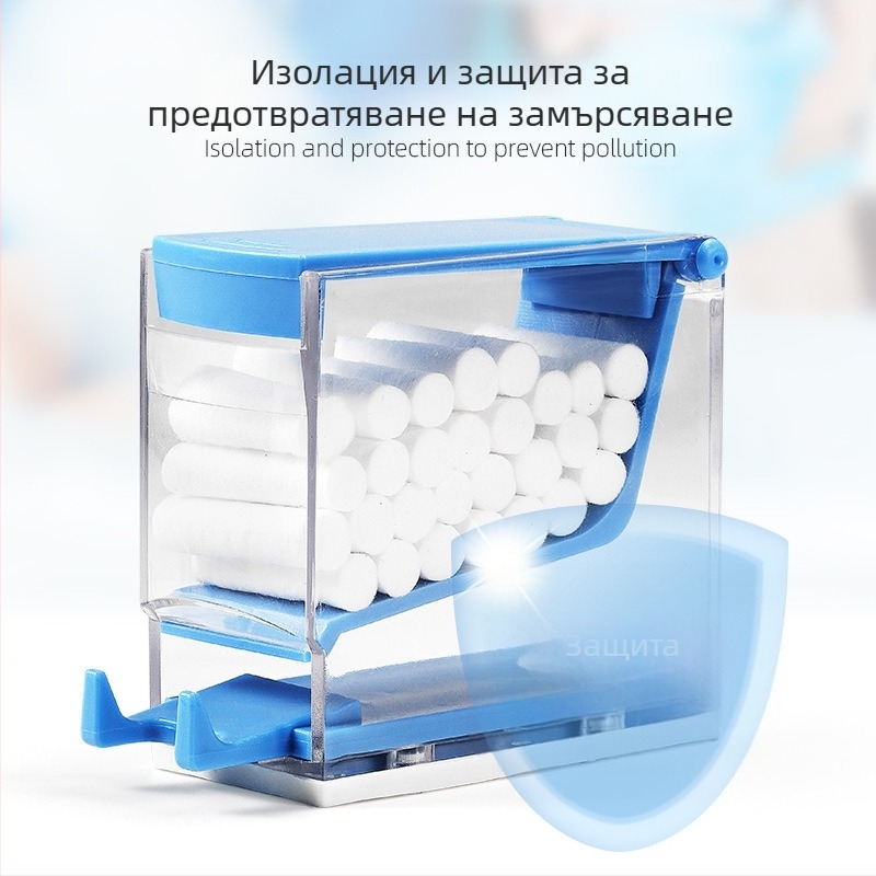Кутия за стоматологични памучни ролки и тампонни пръчки – горно натискане, прахозащитна за клинична употреба; Бранд Anwar; Функция: съхранение на памук; За възрастни; Произход: Друг; Категория: Други стоматологични химикали
