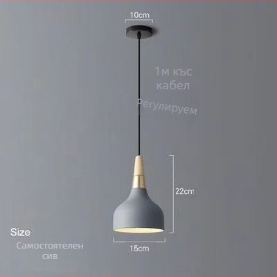 Скандинавска трииглавна железна висяща лампа с LED, 220V, модел AL0038