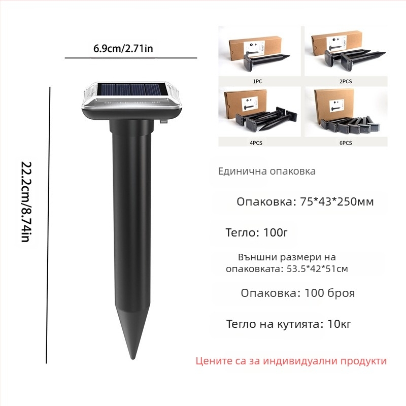 Устройство за отпъждане на мишки с ултразвуков сигнал 25 kHz • 0,5 W • презареждащо • ABS корпус • модел ZS-038