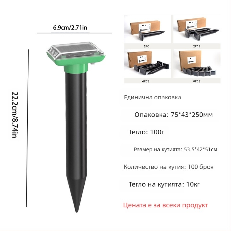Устройство за отпъждане на мишки с ултразвуков сигнал 25 kHz • 0,5 W • презареждащо • ABS корпус • модел ZS-038