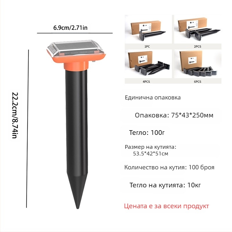 Устройство за отпъждане на мишки с ултразвуков сигнал 25 kHz • 0,5 W • презареждащо • ABS корпус • модел ZS-038