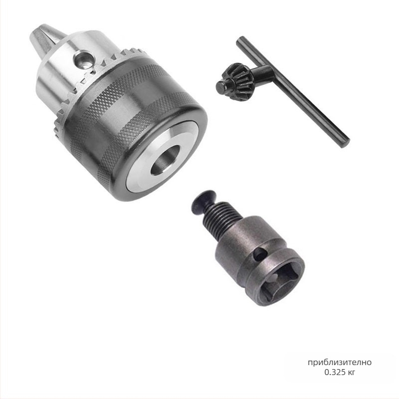 Комплект патрони за електрически инструмент за бормашина, патрон от въглеродна стомана; съвместим с електрически винтоверти, ударни бормашини и електрически гайковерти; включва конверсионен свързващ прът