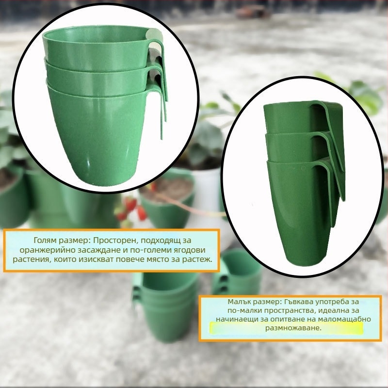 Размножителна чашка за ягоди – пластмасова, за размножаване на ягоди и пълзящи стъбла