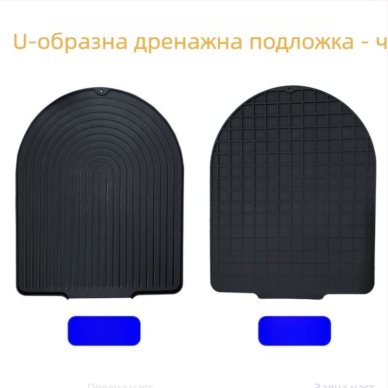 Силиконова кухненска дренажна подложка с дренажен отвор и термоизолация, квадратна форма, биоразградима, пусната през 2023