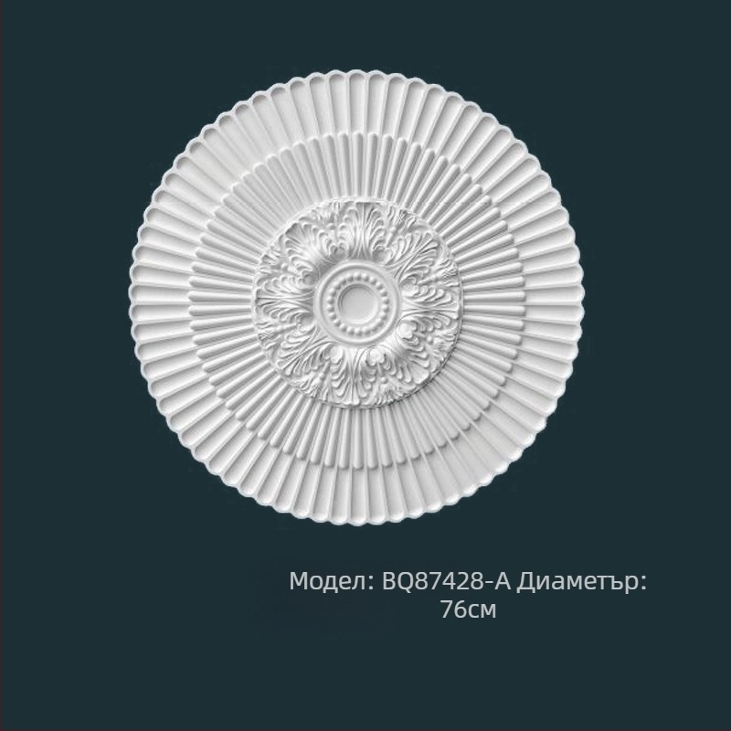 PU ламп панел с кръгла таванна диска, френски стил за европейски полилей (Материал: PU; Модел: BQ-XY-; Стил: релеф, модерна простота, лукс)