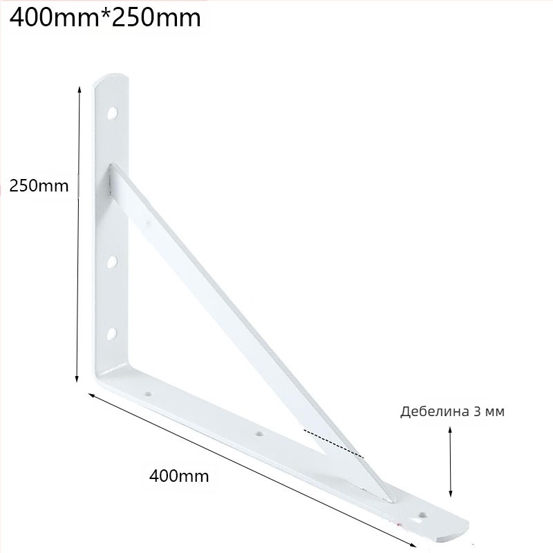 Железен тежкотоварен ъглов скоба за стенен монтаж на плаваща полица