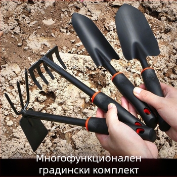 Комплект градински instrUMENTи: железни лопати, малки лопати, гребло и лопатка за земеделие (Материал: желязо; Бранд: Consultation; Приложение: Земеделие)