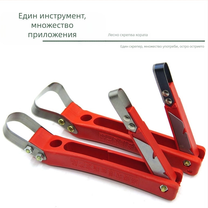 Нож за обелване на кора от плодни дървета – ковано стоманено, ръчен градинарски инструмент
