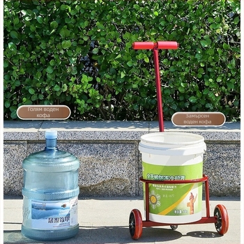 Сгъваема ръчно дърпана количка, преносна количка с дърпател за дом и работилница, многофункционална за пренасяне на вода, отпадъци и газови цилиндри