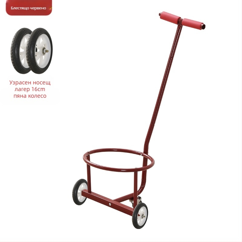 Сгъваема ръчно дърпана количка, преносна количка с дърпател за дом и работилница, многофункционална за пренасяне на вода, отпадъци и газови цилиндри