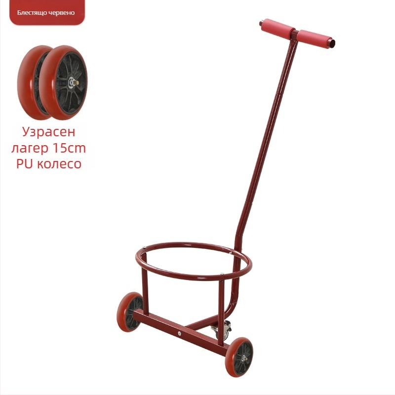 Сгъваема ръчно дърпана количка, преносна количка с дърпател за дом и работилница, многофункционална за пренасяне на вода, отпадъци и газови цилиндри