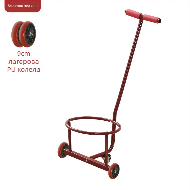 Сгъваема ръчно дърпана количка, преносна количка с дърпател за дом и работилница, многофункционална за пренасяне на вода, отпадъци и газови цилиндри