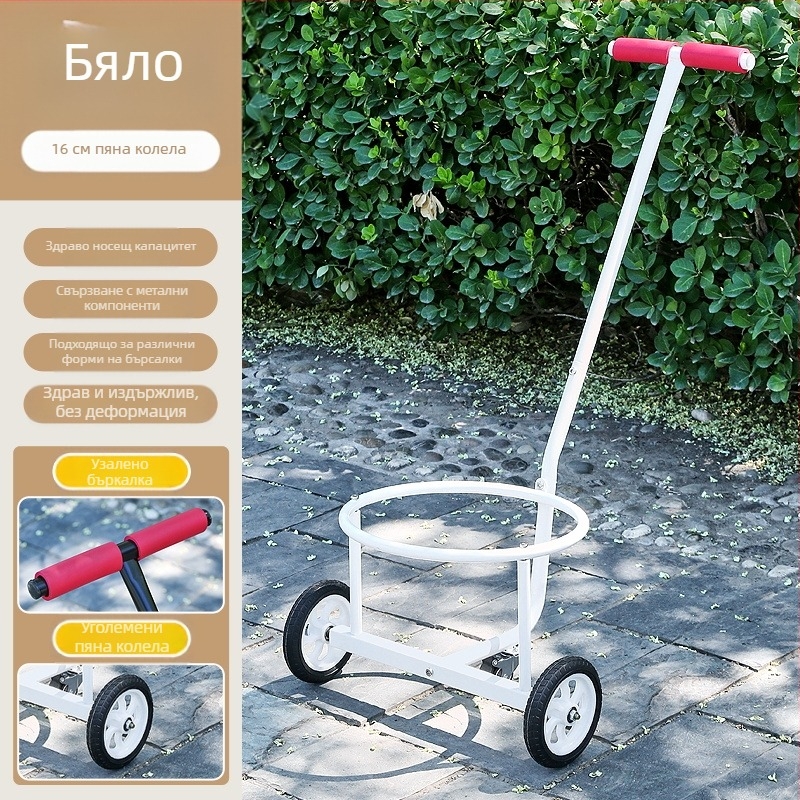 Сгъваема ръчно дърпана количка, преносна количка с дърпател за дом и работилница, многофункционална за пренасяне на вода, отпадъци и газови цилиндри