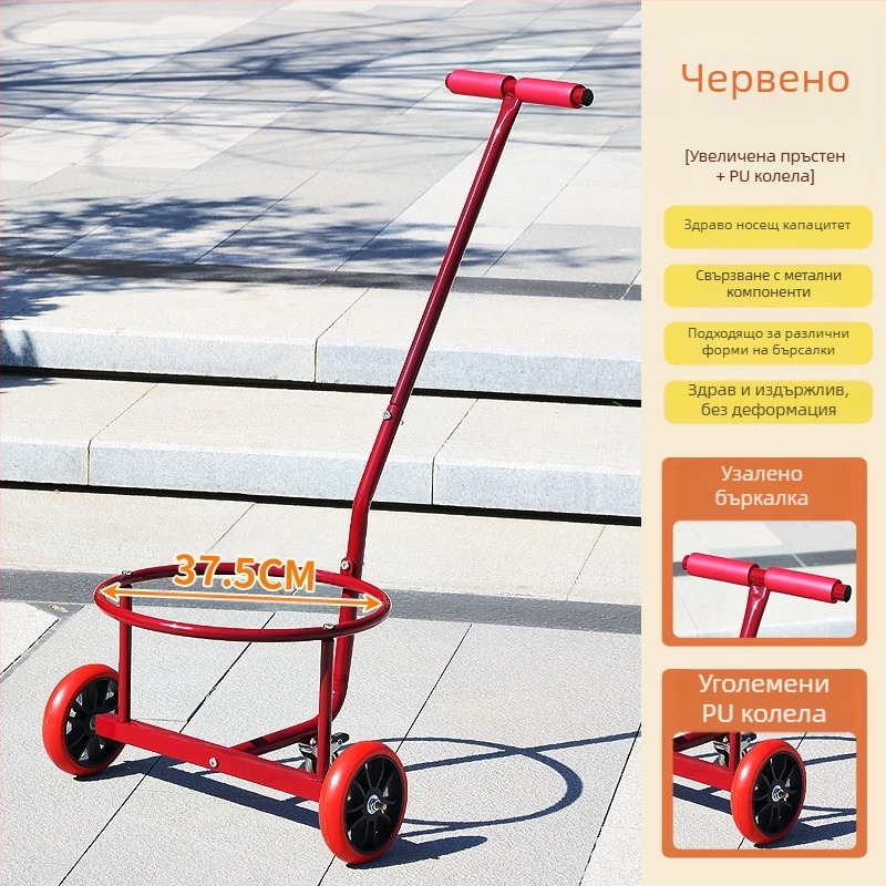 Сгъваема ръчно дърпана количка, преносна количка с дърпател за дом и работилница, многофункционална за пренасяне на вода, отпадъци и газови цилиндри